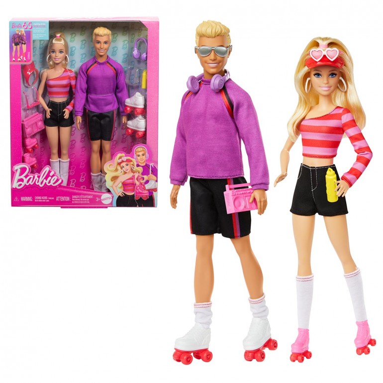 PACK 2 DOLLS BARBIE AND KEN SKATEBOARDERS
